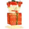 Led om de zăpadă în cutie de cadouri cu 100 de lumini alb cald LED Iluminat decorare Crăciun