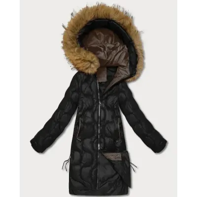 Jacheta pentru femei cu patinaj decorativ J Stil negru (5M351-392)