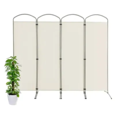 Spatiu pliabil cu 4 panouri partitie pentru casa 221 x 51 x 188 cm-alb