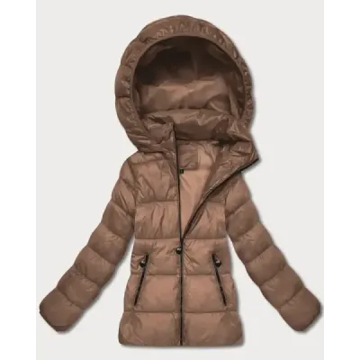Dámska zimná prešívaná zimná bunda MODA2656 camel