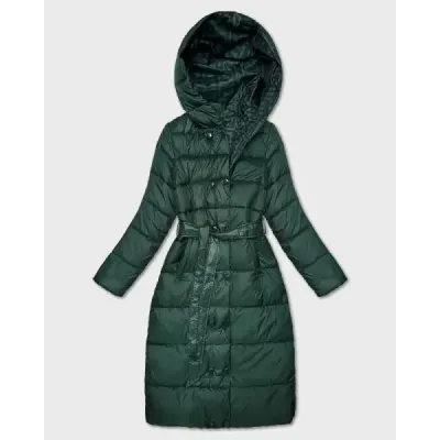 Geacă cu glugă verde cu două fețe (P22-6638-33+33)