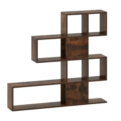 Modern 5 etaje tavan separator pentru cărți 120 x 19.5 x 109 cm Brown