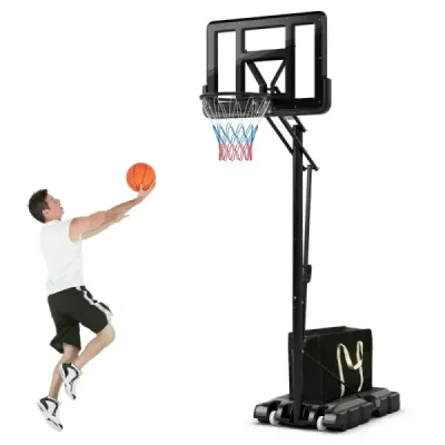 245-305 cm Înălţime reglabil Baschet stand portabil Baschet cu Stand negru