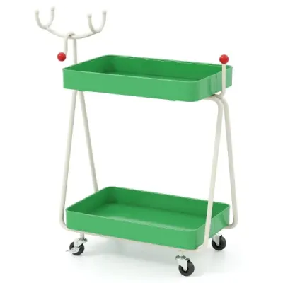 Caravană cu 2 etaje în formă de ren Caravan pentru Crăciun verde