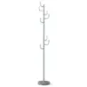 175 cm Haină modernă 8-hook haine cactus stand cu greutate bază &amp; curbe capete argintiu