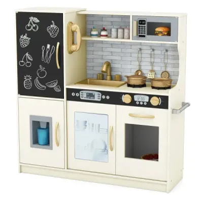 Joacă Bucătărie pentru Joacă Bucătărie Set pentru copii mici cu Tabelul 82 x 24 x 80 cm Cream White