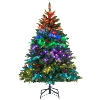 Arbore artificial de Crăciun cu iluminare și control la distanță 150 cm Tannenbaum cu 250 APP-controlate multicolor RGB lumini