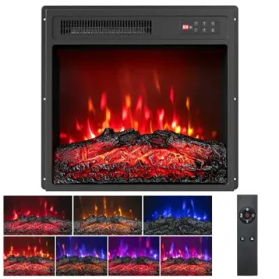 Șemineu electric de 18" inserție 750W/1500 Șemineu electric W cu telecomandă
