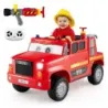 Masina electrica pentru copii cu pistol de apa si masina electrica de pompieri 12V