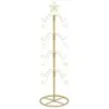 Crăciun Shopping Arbore cu 16 Hooks &amp; Sternspitze Stand de metal cadru agățat ornament de aur