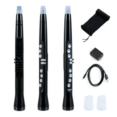 Electronic Bubble Instrument Sinteza Saxofon digital portabil cu Wireless MIDI 100 Sound HIFI Speaker Negru