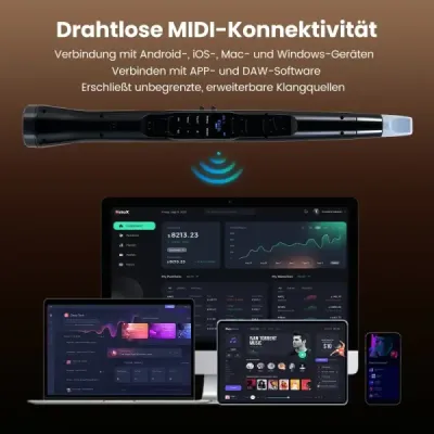 Electronic Bubble Instrument Sinteza Saxofon digital portabil cu Wireless MIDI 100 Sound HIFI Speaker Negru
