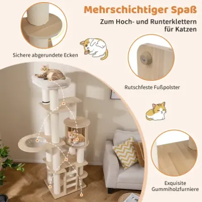 185 cm Scratch cu dungi groase & Cat Cave & Room Capsule & Seat & scara
