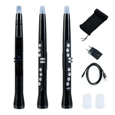 Electronic Bubble Instrument Sinteza Saxofon digital portabil cu Wireless MIDI 100 Sound HIFI Speaker Negru