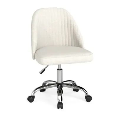Scaun pivotant fără braț înălțime reglabil scaun scaun birou machiaj scaun birou Homeoffice scaun Beige