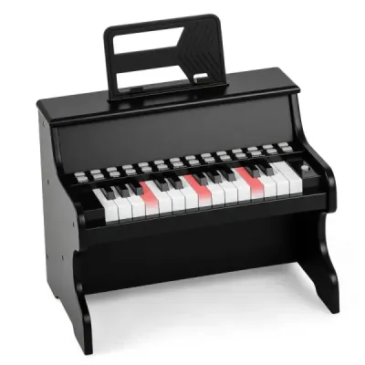 25 Chei Mini Digital Piano Copii Pian electric cu viteza reglabila negru