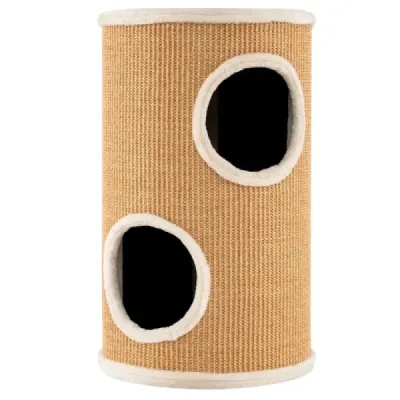 Ø 36 cm Kratztonne cu scratchboard Sisal & 3 pesteri pisica si pat de plus