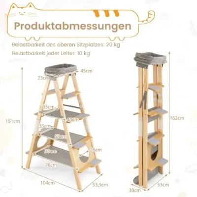 Scratch & scara cu Sisal scratch post & dana pliabila