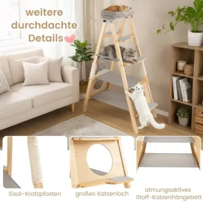 Scratch & scara cu Sisal scratch post & dana pliabila