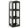 3 etaje bookcase 360° suport rotatable cu pad picior non-alunecare rack de stocare pliabil Black