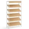 161 cm Bibliotecă industrială cu cadru metalic Freestanding Depozit Display Standcase Natura