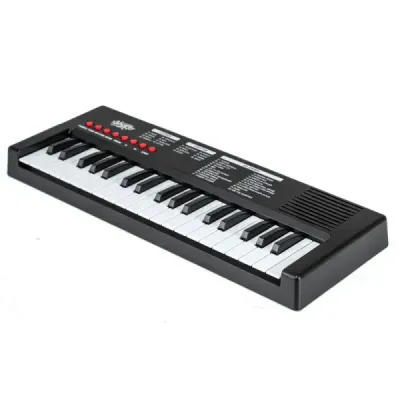 Kids Piano Keyboard 37 Keys Portable E-Pian cu 8 Rhythms 8 Tone Culori & 22 Demos Black