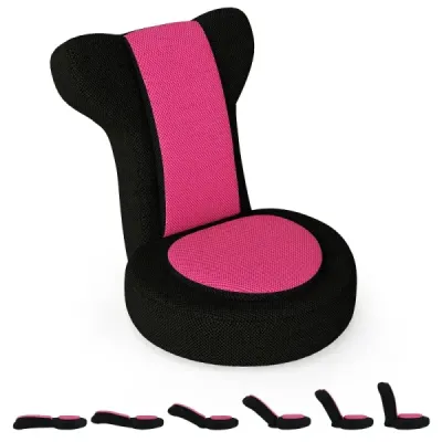 Scaun robinete scaun canapea cu cap reglabil & backrest burete-plasat perna scaun roz