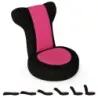 Scaun robinete scaun canapea cu cap reglabil &amp; backrest burete-plasat perna scaun roz