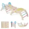 3 Set Schelă de căţărare cu diapozitiv &amp; Arc de urcare &amp; bloc de construcţii Set abre pliante triunghi de urcare Multicolor