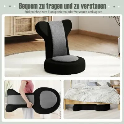 Scaun robinete scaun canapea cu cap reglabil & spătar burete-plasată perna scaunului gri