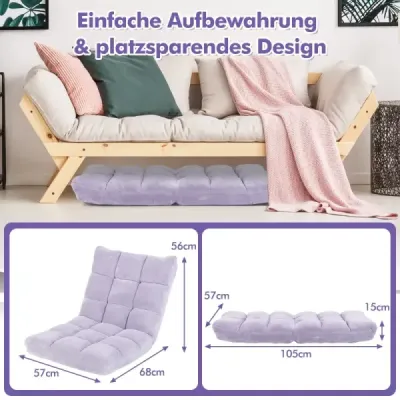 Scaun pliabil Lazy Canapea Faul Tatami Floor Cushion Purple
