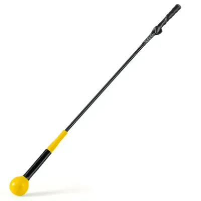 100cm ajutor de formare golf cu cap de greutate pentru maner de flexibilitate ritm echilibru galben
