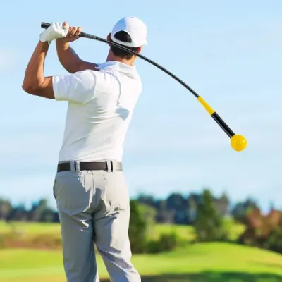 100cm ajutor de formare golf cu cap de greutate pentru maner de flexibilitate ritm echilibru galben