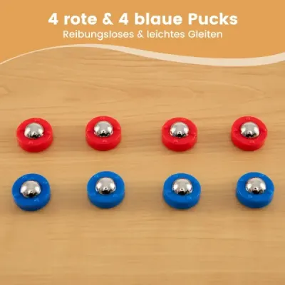114 CM masă shuffleboard & Curling 2-in-1 bord joc cu 8 discuri de lemn portabil multicolor