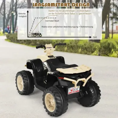 12V quad pentru copii electrici cu quad mini electric cu muzica si corn pentru copii masina galben