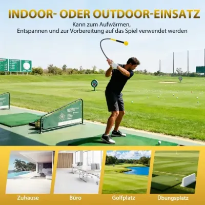 100cm ajutor de formare golf cu cap de greutate pentru maner de flexibilitate ritm echilibru galben