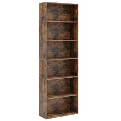 178 cm Bookcase cu 2 seturi de blocare înclinare raft liber în picioare Display Regal Brown