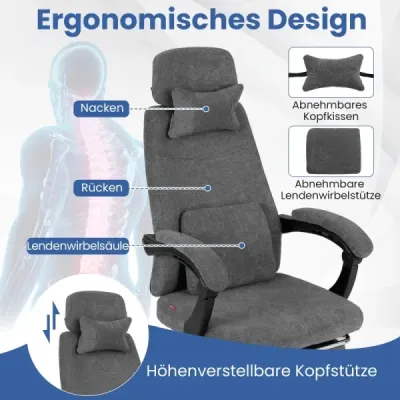 Scaun de birou ergonomic cu spătar retractabil