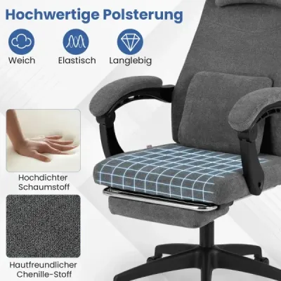 Scaun de birou ergonomic cu spătar retractabil