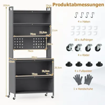 dulap bucatarie cu 6 nivele de dulap tip bufet cu usi pliante raft Zona de lucru cu microunde Gri
