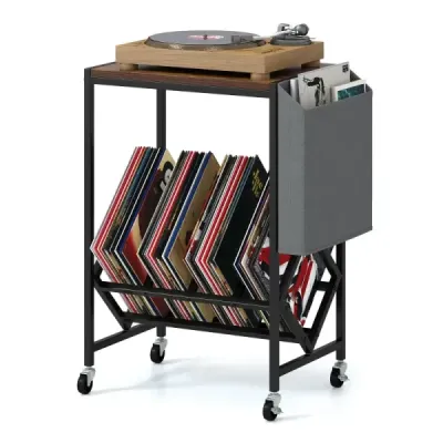 Tabel placa de vinil cu depozit de vinil & magazin Rustikales Braun