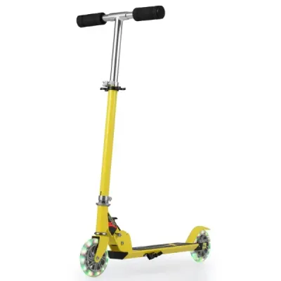 Scooter Roller Tretroller Kinderroller Cityroller klappbar bis 70KG Gelb
