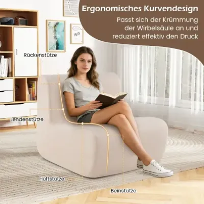 Scaun podea cu suport backrest & Soft catifea & Ergonomic