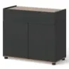 Sideboard bufet dulap cu camera de depozitare din lemn canapea masă stație de cafea cu 1 sertar și 2 uși negre