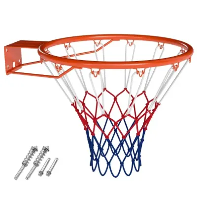 Ø45cm Coș standard de baschet cu net Mini coș de baschet pentru montare perete Orange