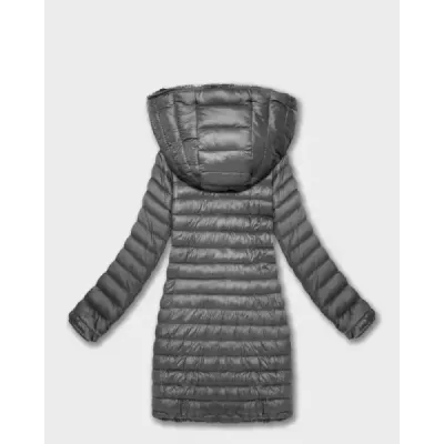 Sacou cu două fețe - Blană de damă Goodlookin grafit (P3-6001-27)