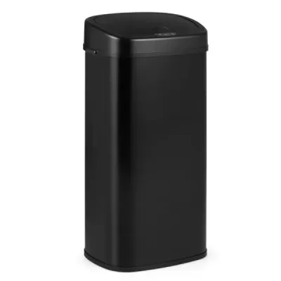68 L Automat Coș de gunoi cu senzori și zone duble de gunoi inteligent negru
