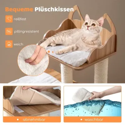 122 cm lemn zgarieturi copac cu 2 etaj pisica pestera & platforme pisica zgarieturi copac