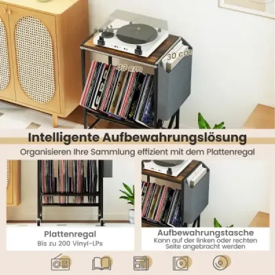 Tabel placa de vinil cu depozit de vinil & magazin Rustikales Braun