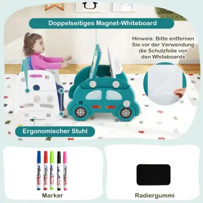 5 în 1 diapozitiv pentru copii convertibile ca scaun & bookshelf Panou și tablă